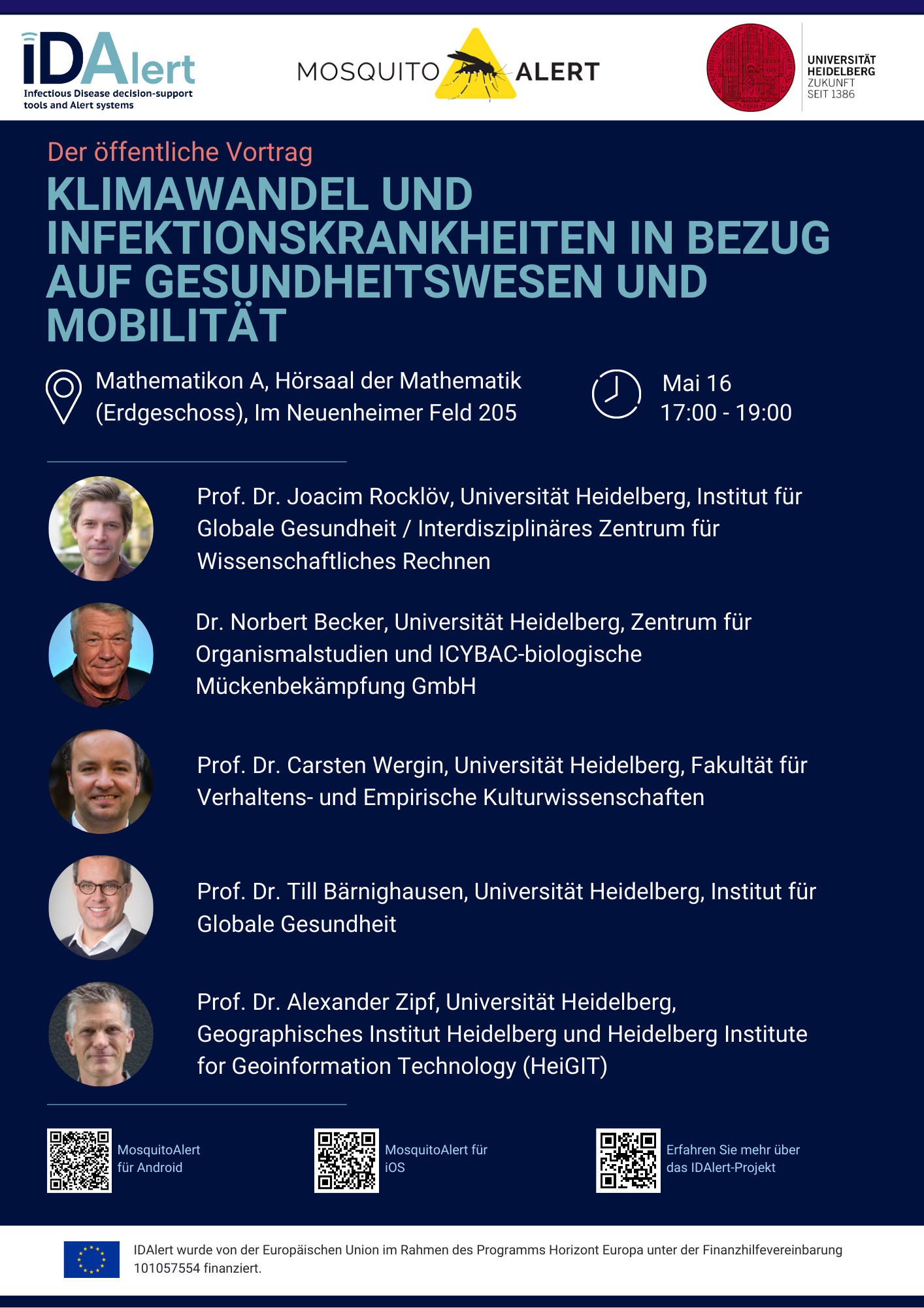 Öffentlicher Vortrag am 16. Mai: Klimawandel, Mobilität und das steigende Risiko von Infektionskrankheiten in Deutschland