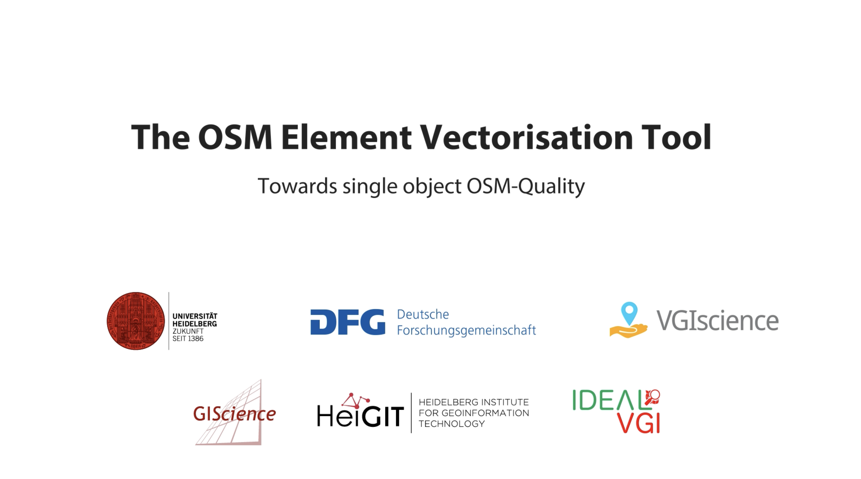 OSM Element Vectorisation Tool Version 1