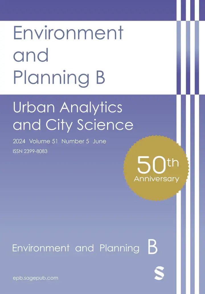 Call for Papers: Special Issue on Urban AI in Environment and Planning B