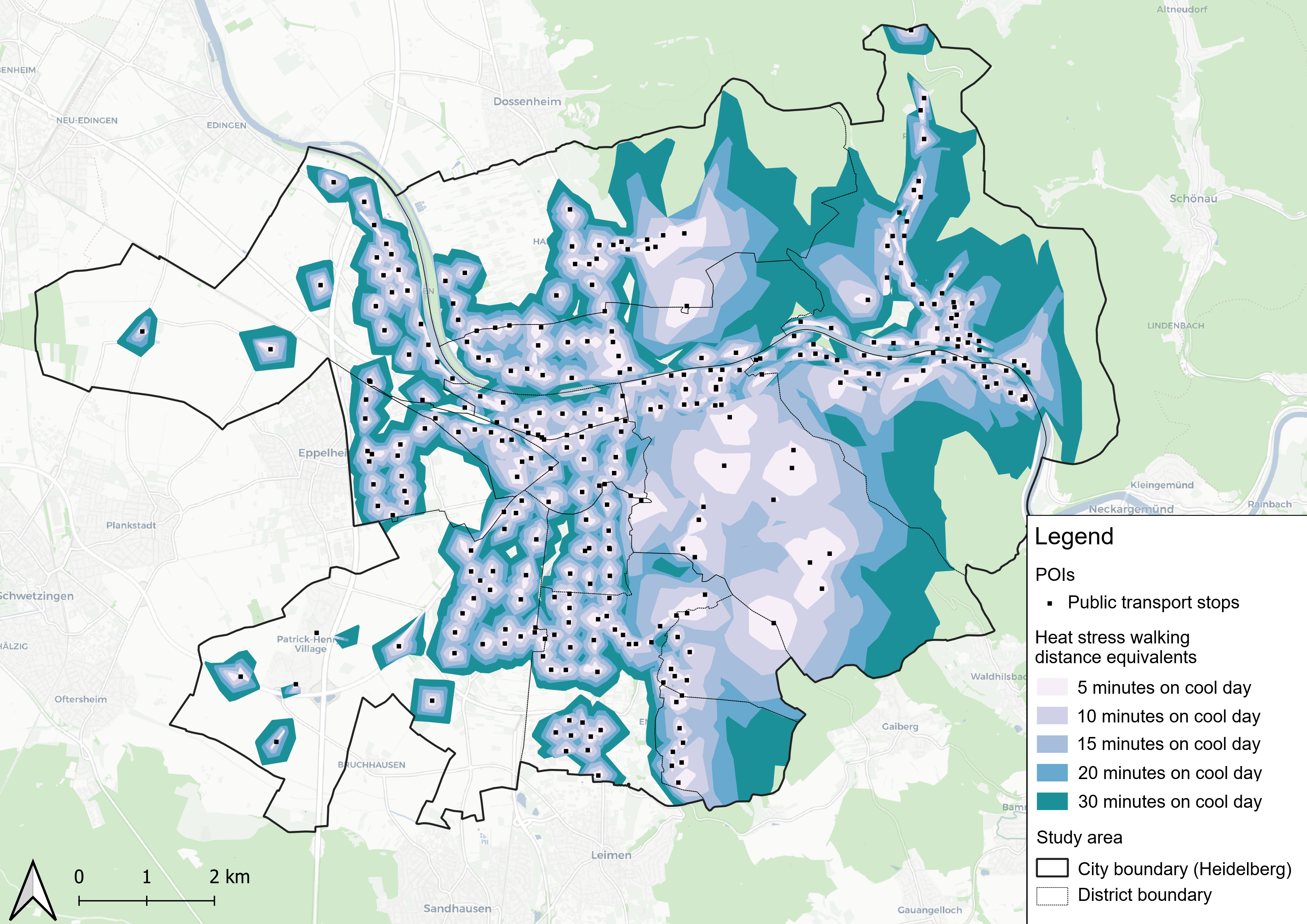 New Paper “Accessibility for pedestrians under heat stress – the example of Heidelberg, Germany”
