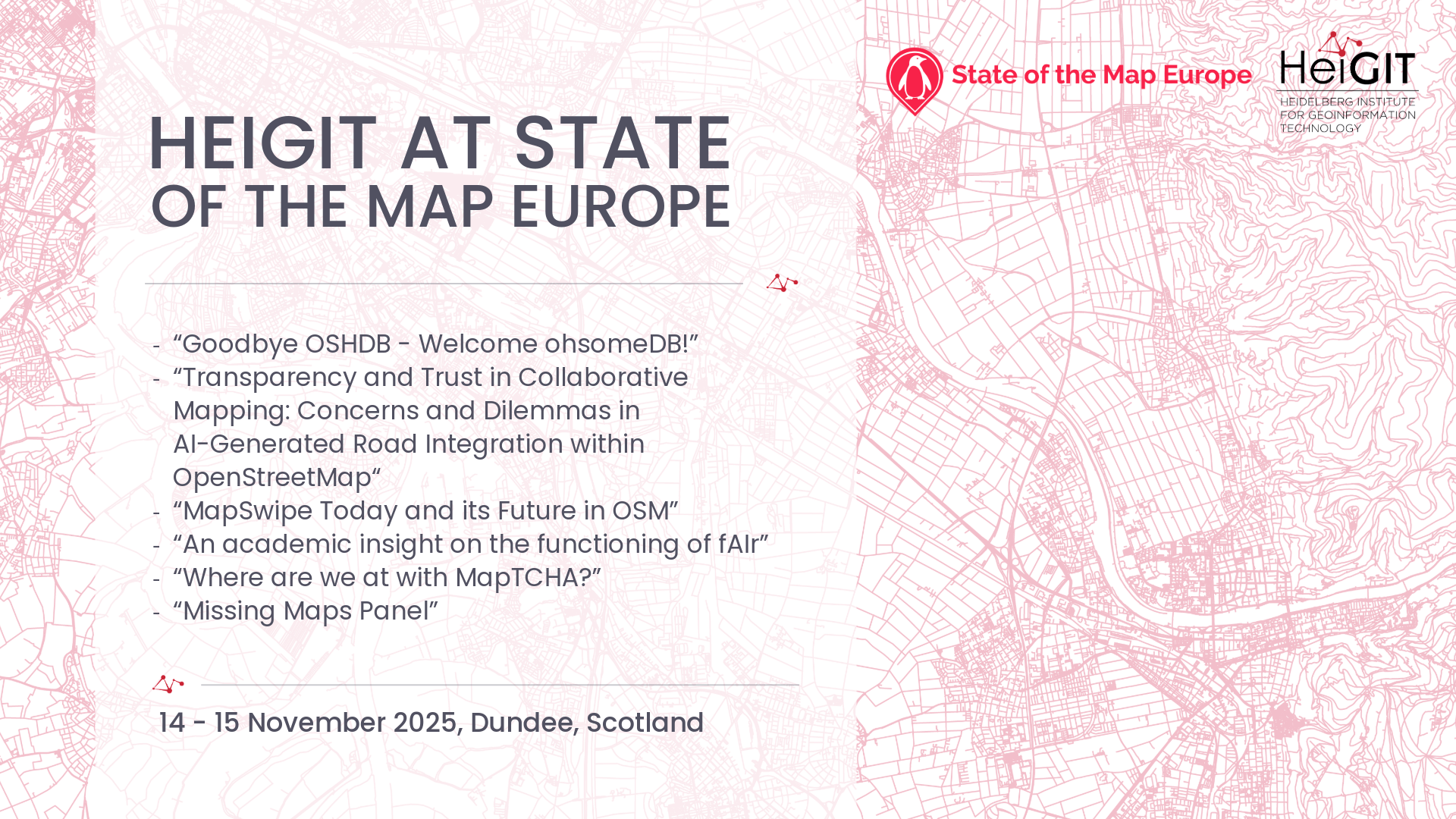 HeiGIT at State of the Map Europe